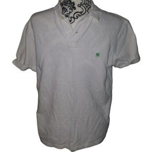 J Crew | Shamrock White Polo T-Shirt Top M